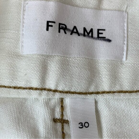 FRAME Twisted Utility Crop Pants in Ecru - Picture 8 of 11